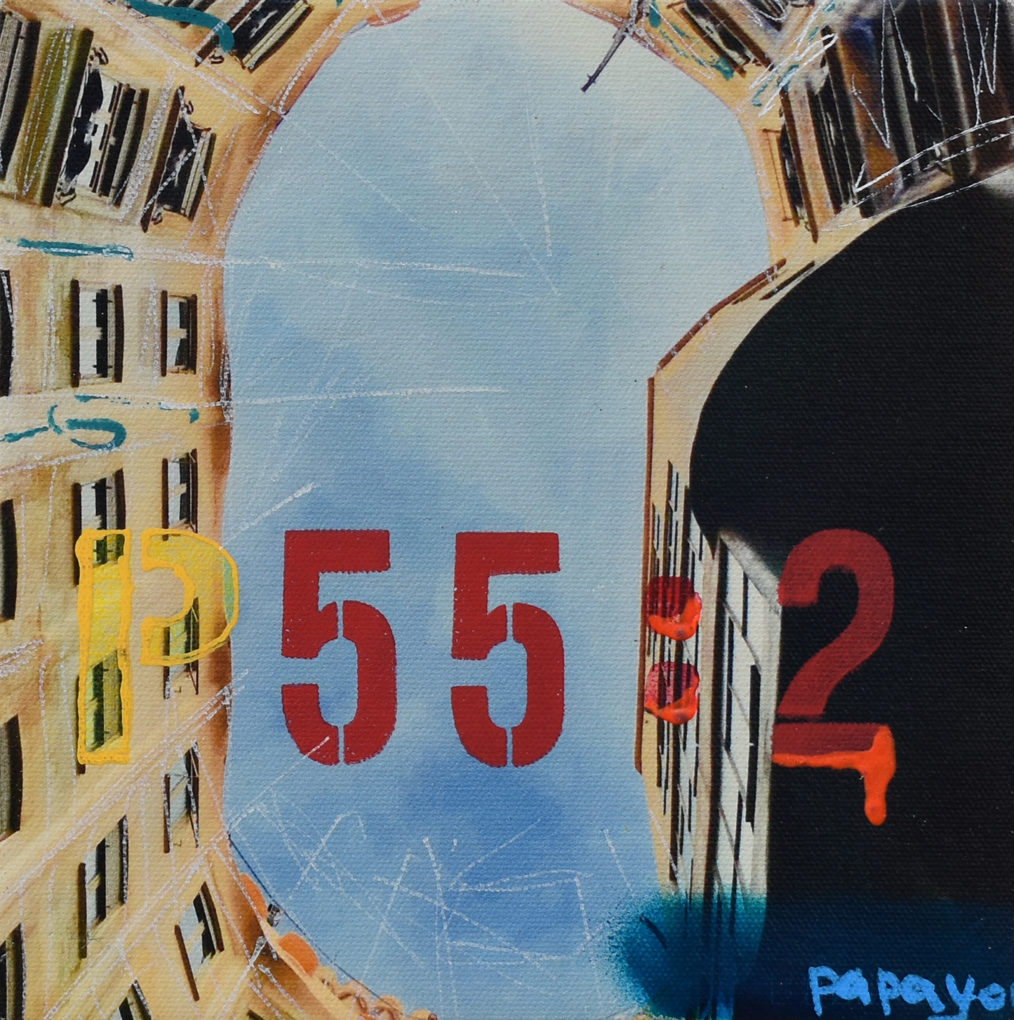 Mixed media on canvas by papayon