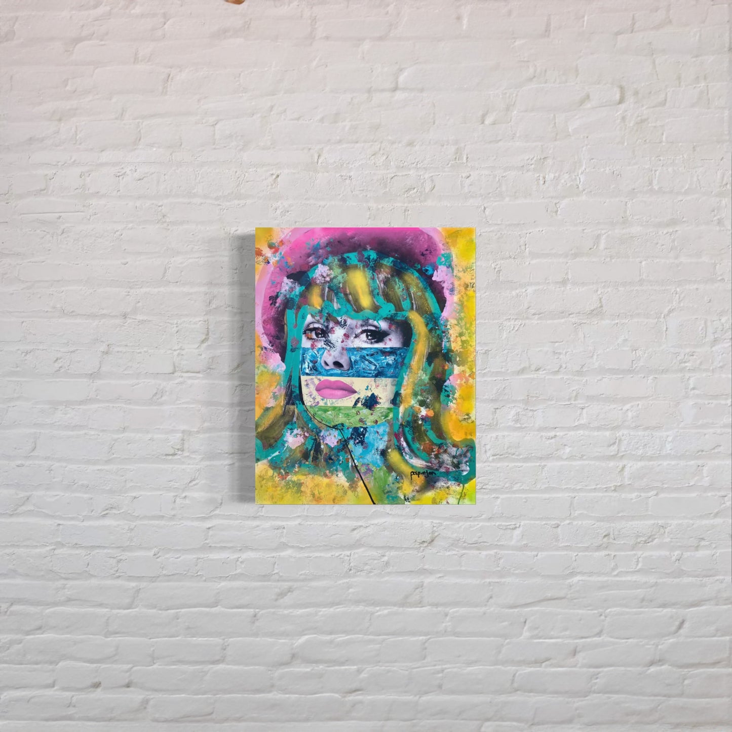 Beauty with abstraction — Mixed media on canvas by Papayon