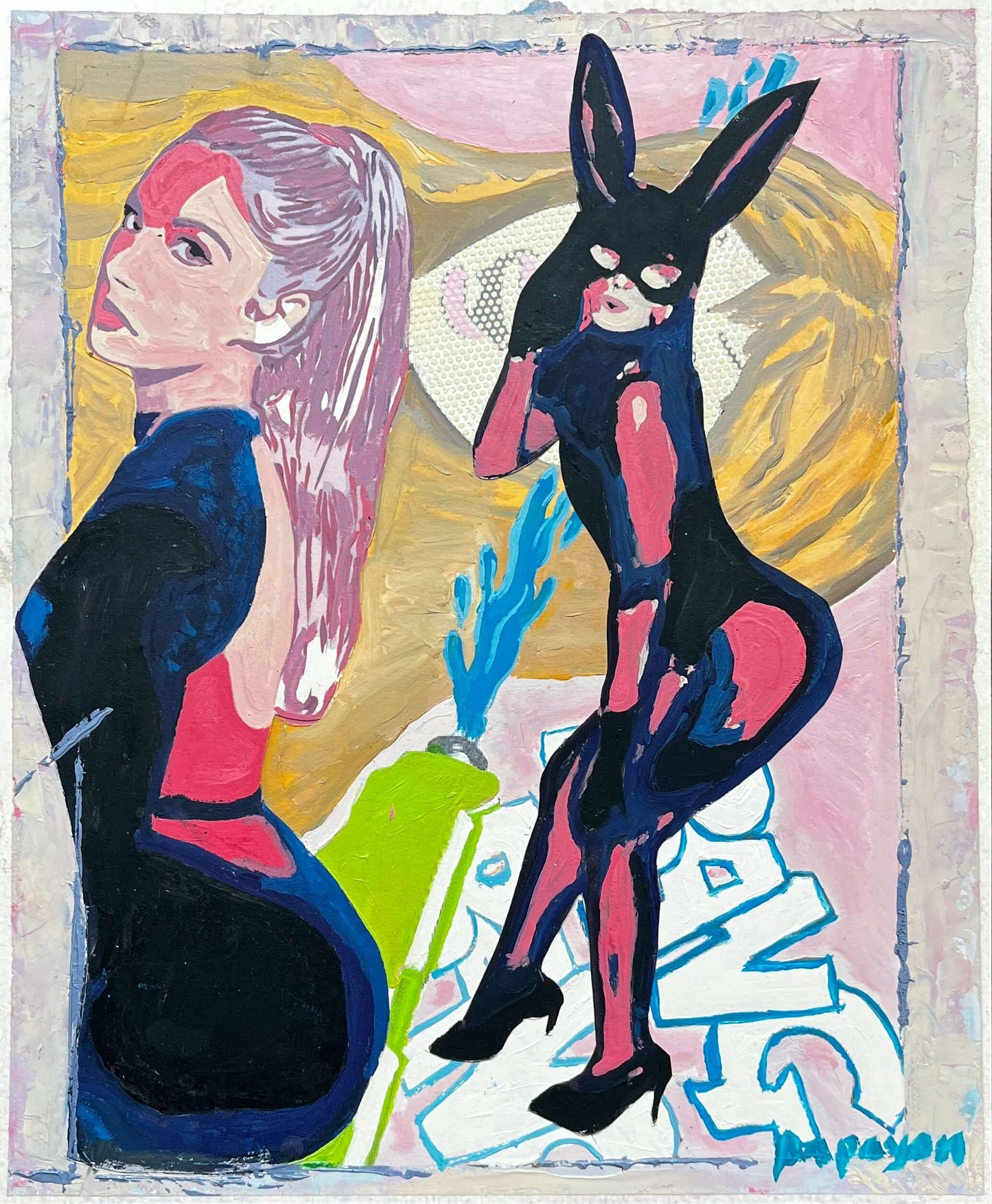 Oil on paper by Papayon