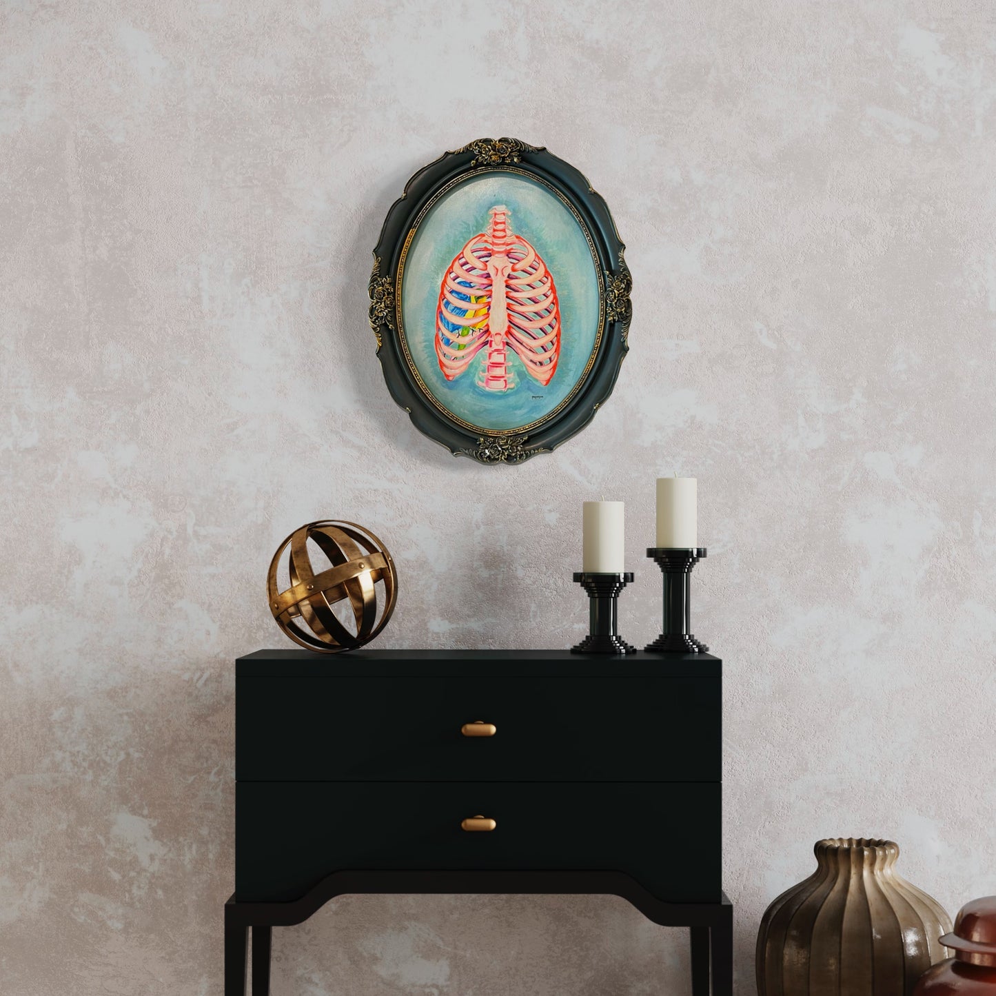 Shared Silence — Mixed media framed