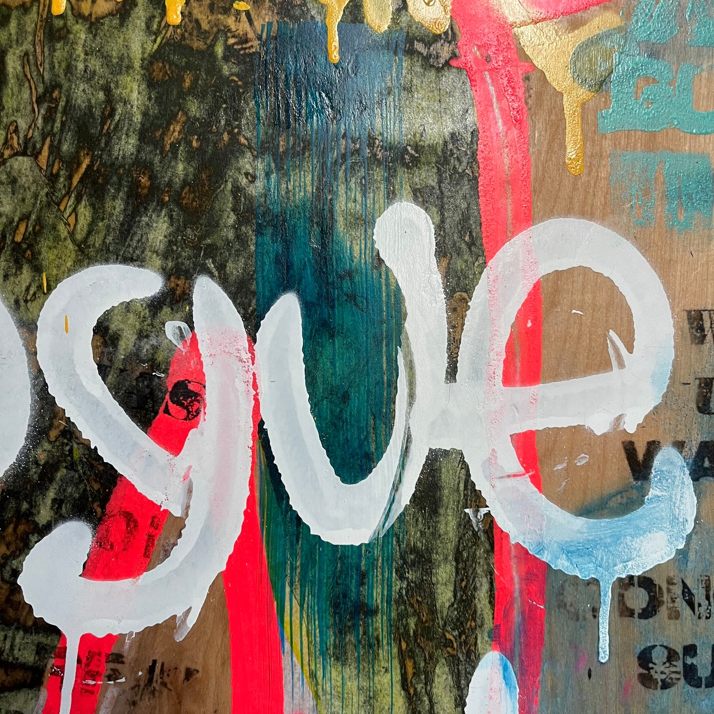 Rogue Warfare — Mixed media on woodpanel by Papayon