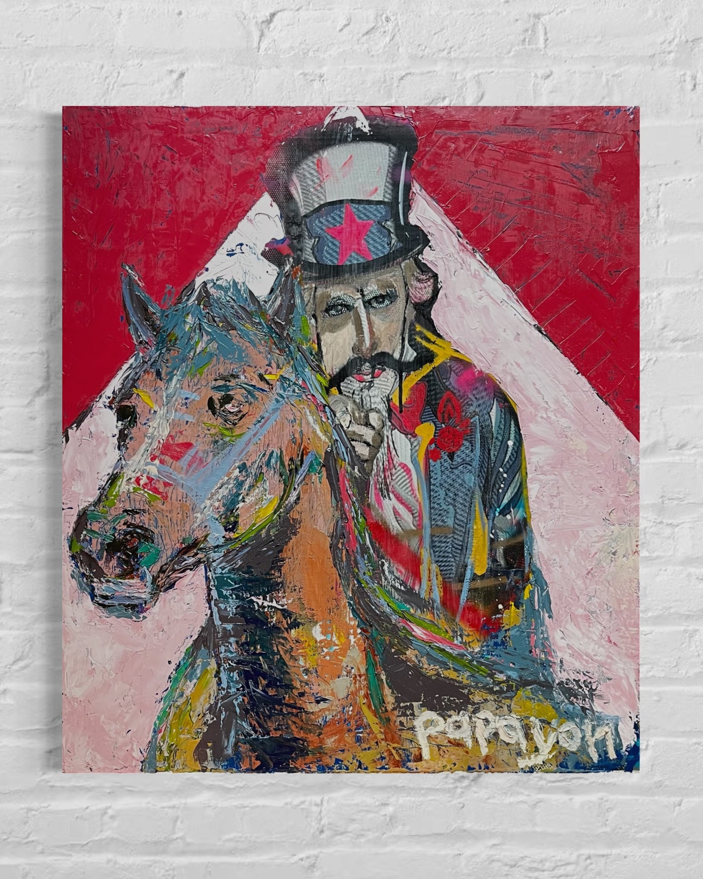 Uncle Sam Rides — Oil on Canvas by Papayon