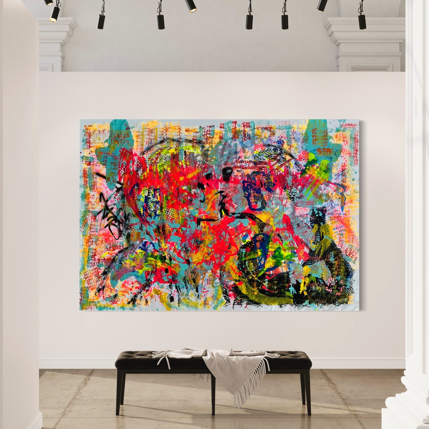 Mixed media on canvas by Papayon