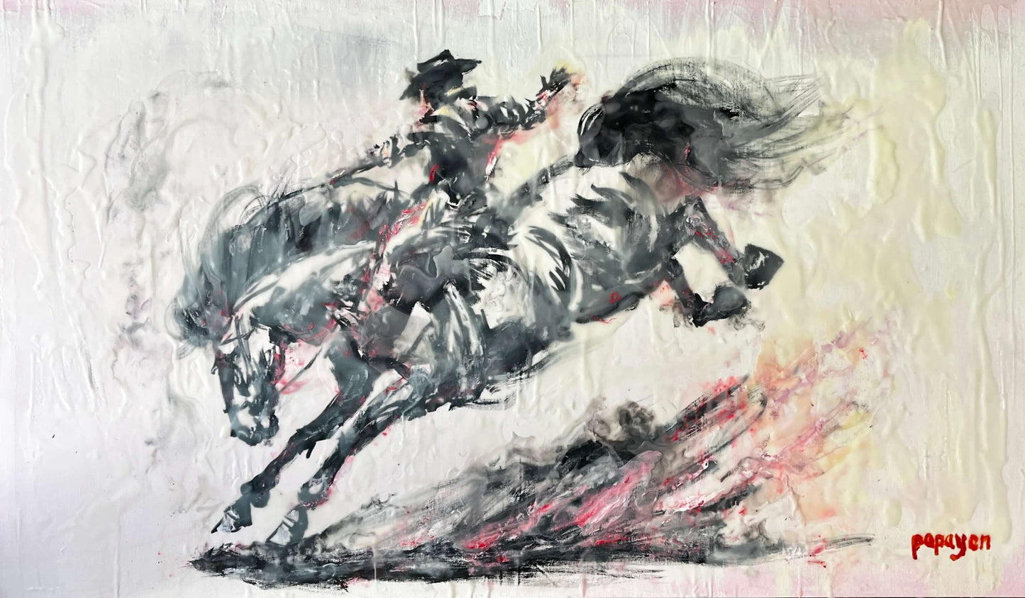 Encaustic art on canvas