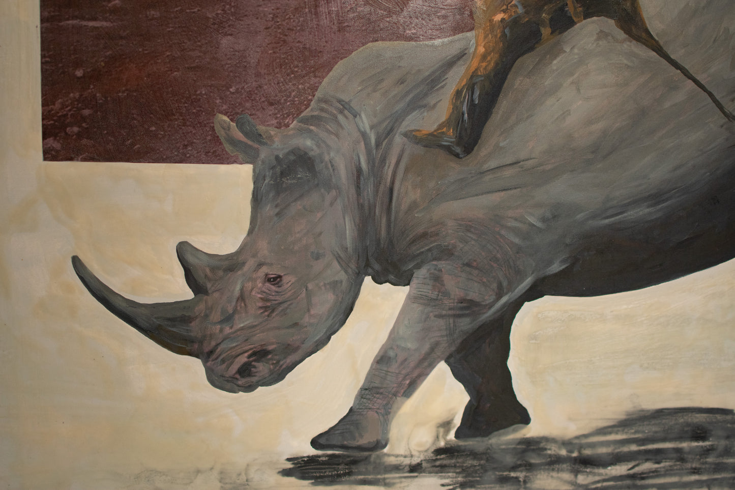 The Ride of Resilience — Original artwork by Papayon – Mixed media encaustic on canvas