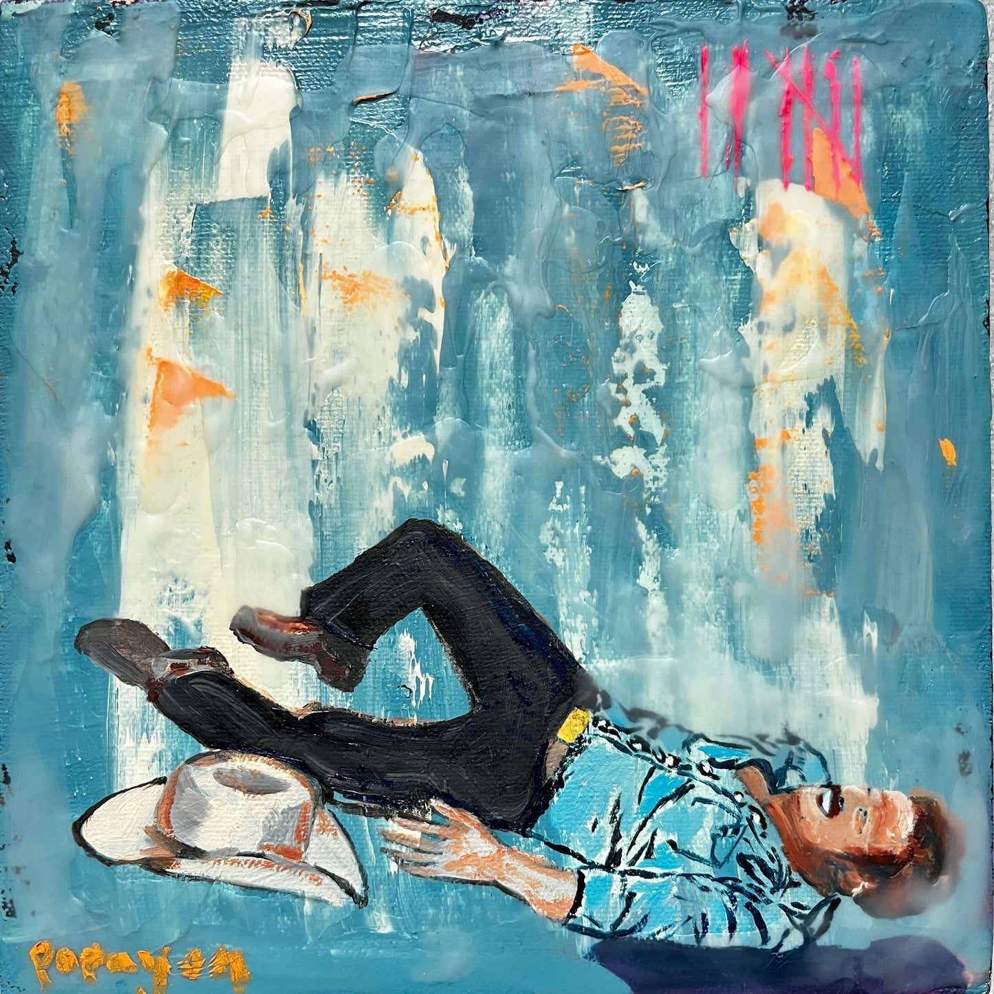 Mixed Media Encaustic on Canvas