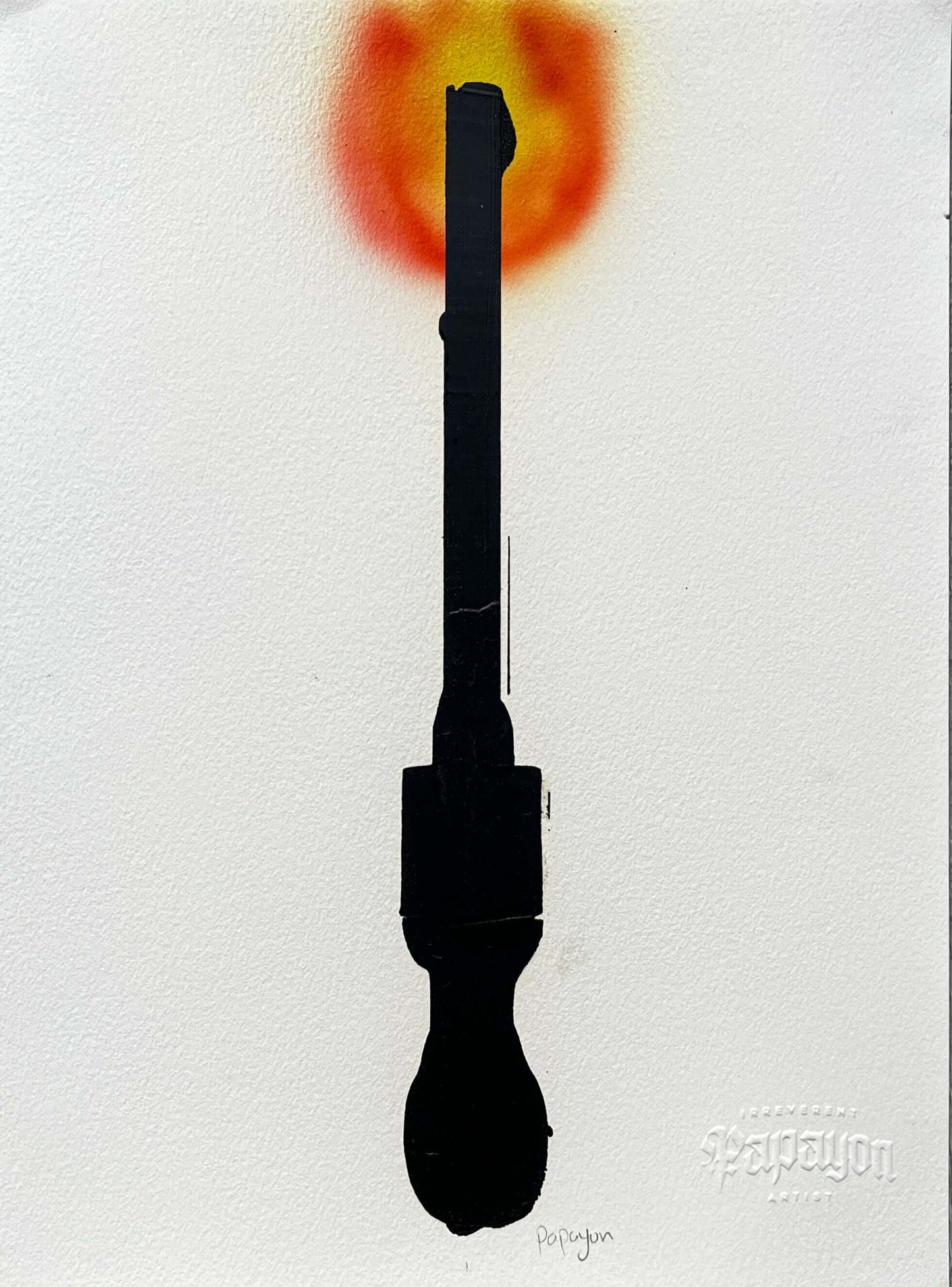 The Spark That Burns from Within — Oil on paper