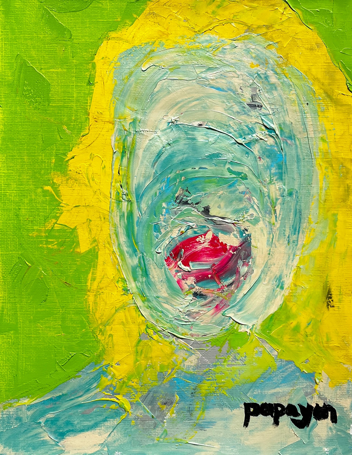 Oil on paper by Papayon