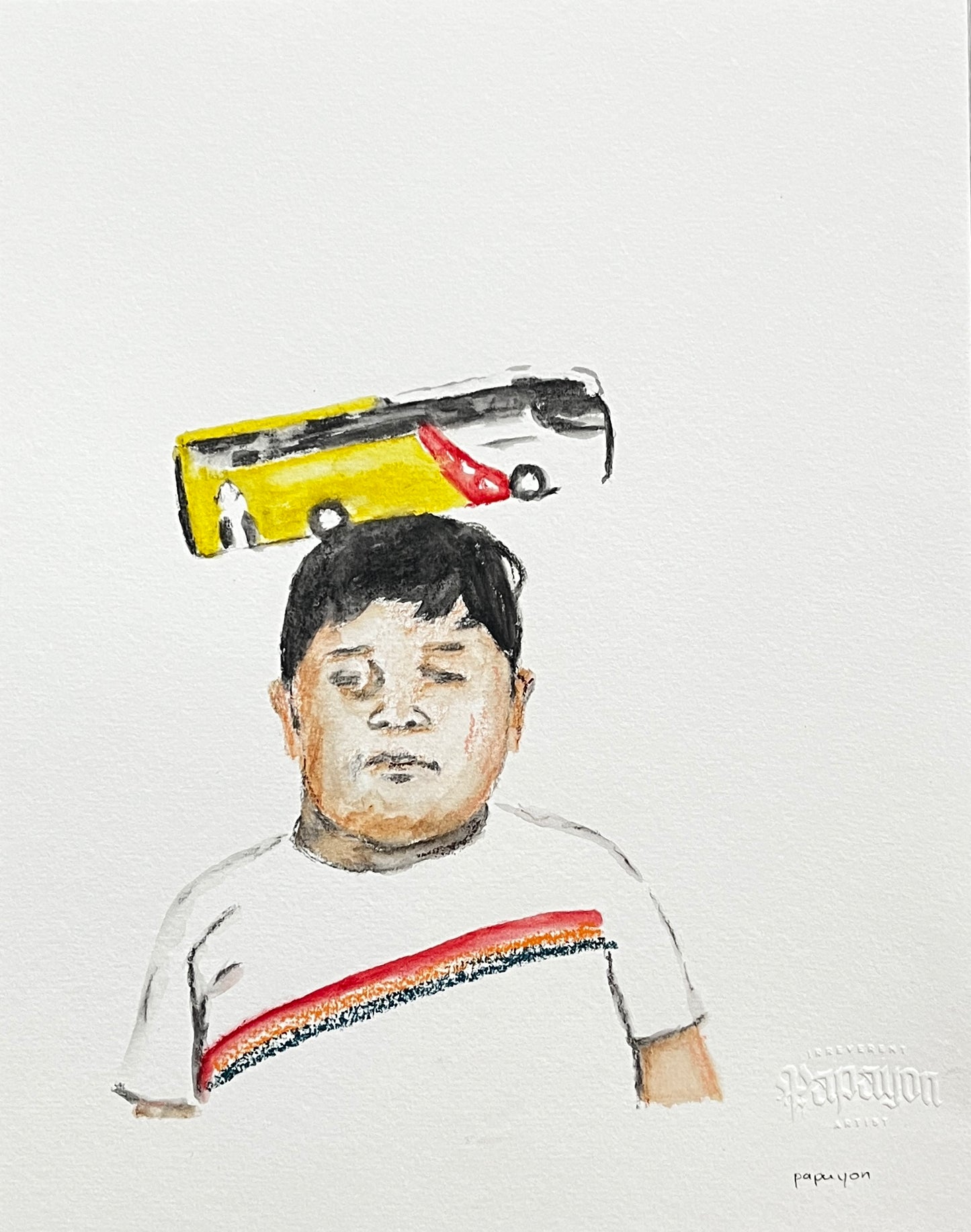 Watercolor on paper by papayon