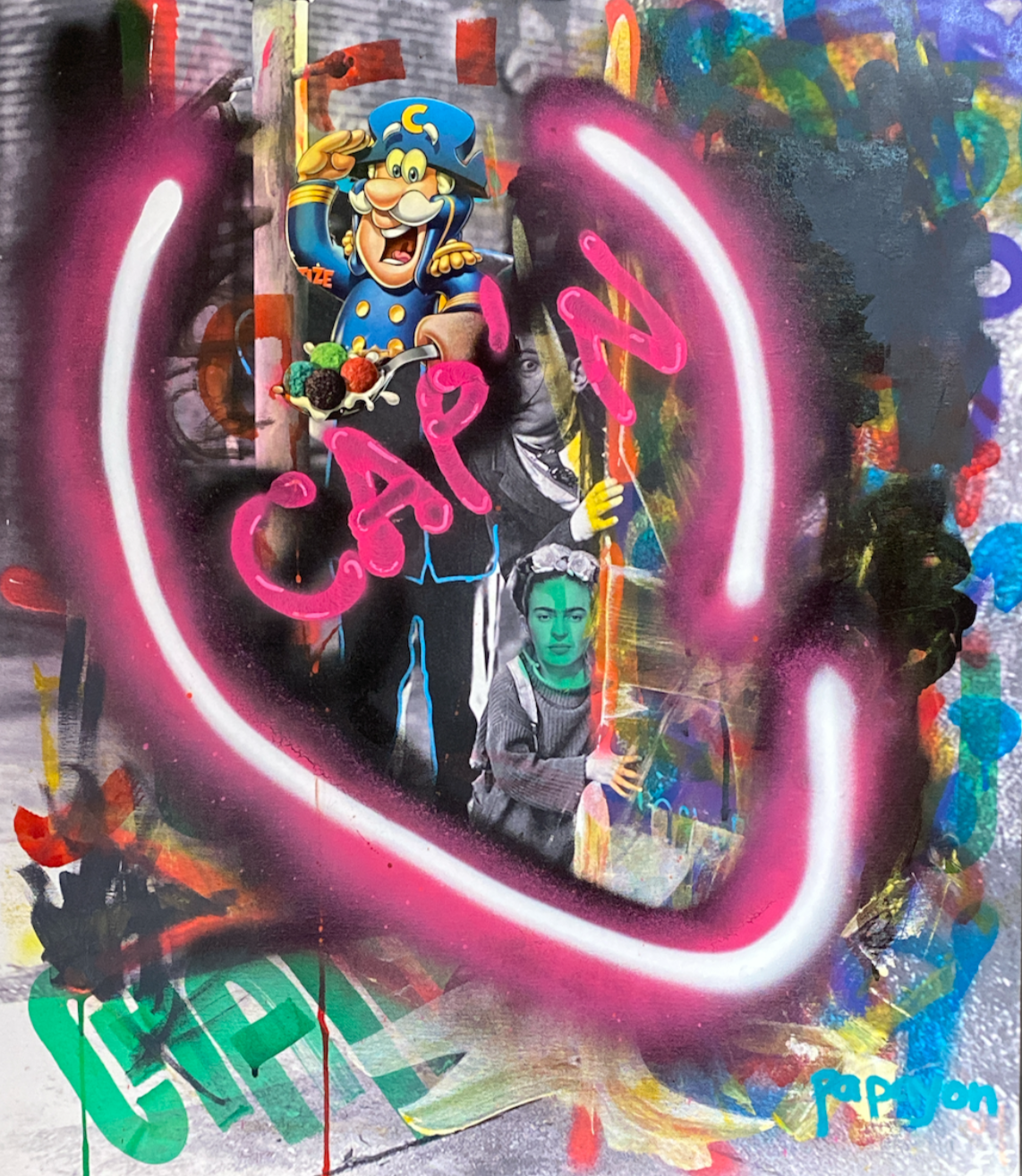 Canvas intervention by Papayon