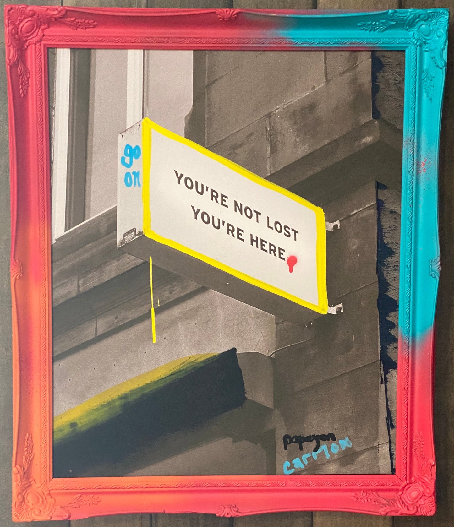 Framed mixed media by Papayon