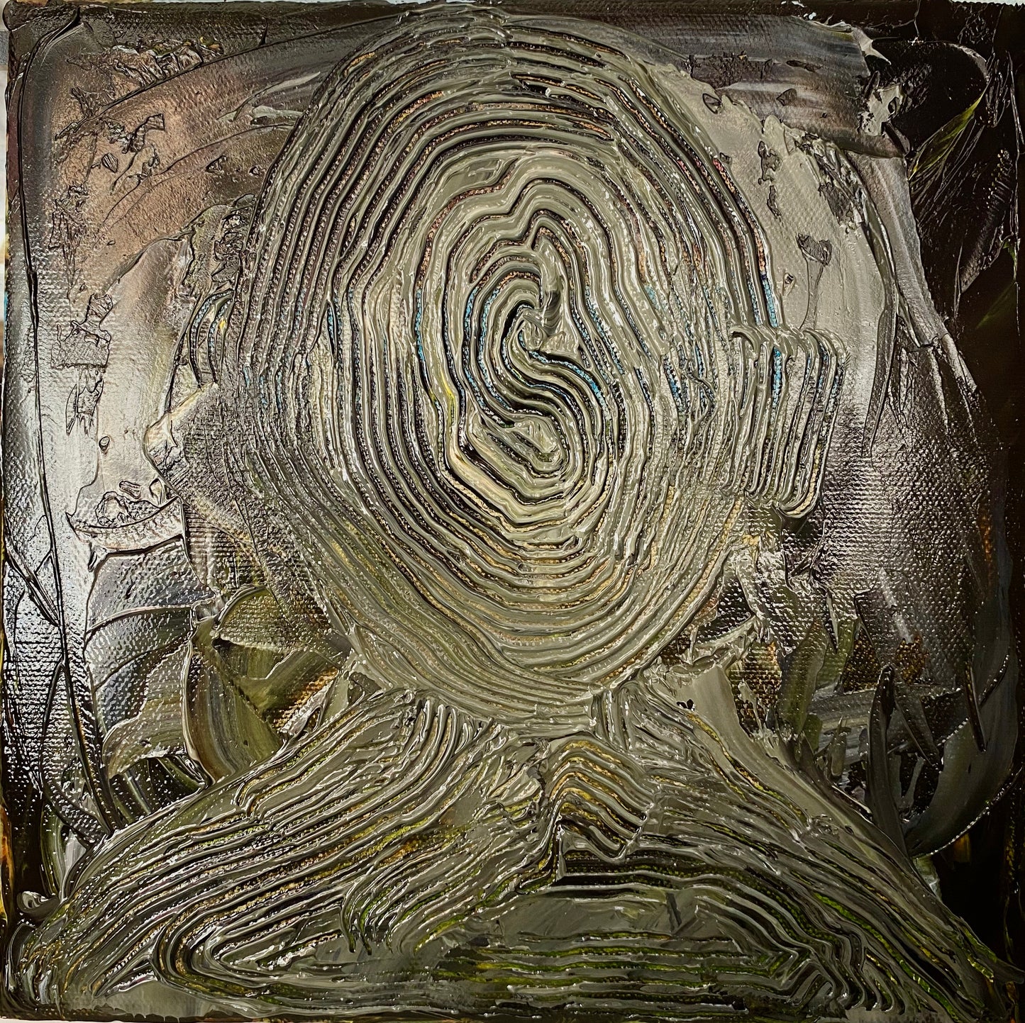 Oil on canvas selfportrait by Papayon