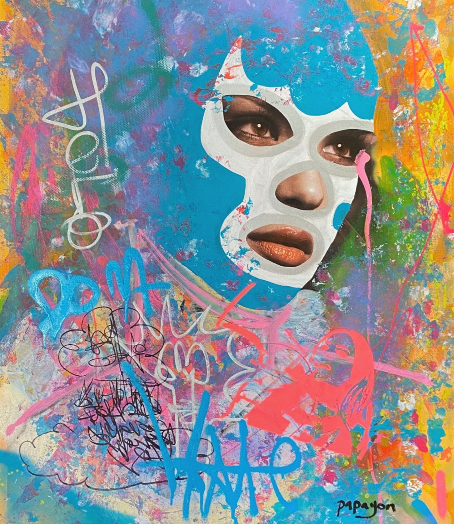 Mixed media original artwork by Papayon