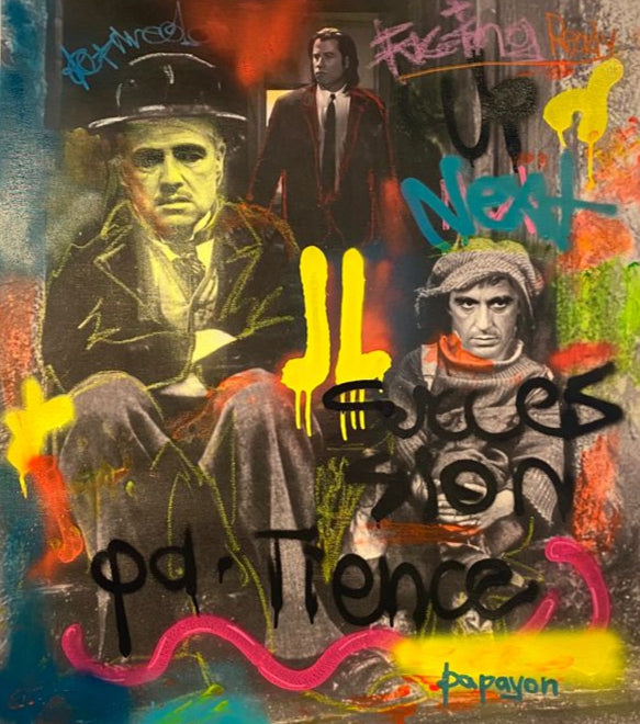 Mixed media canvas by Papayon
