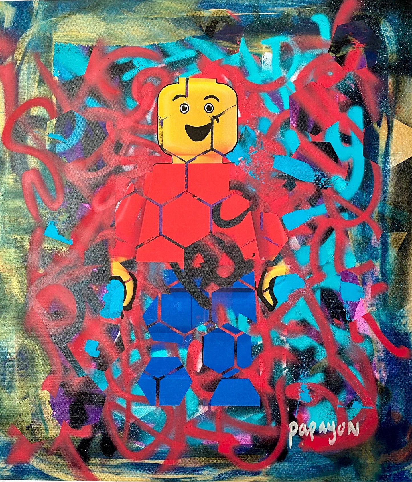 Mixed media on canvas by Papayon