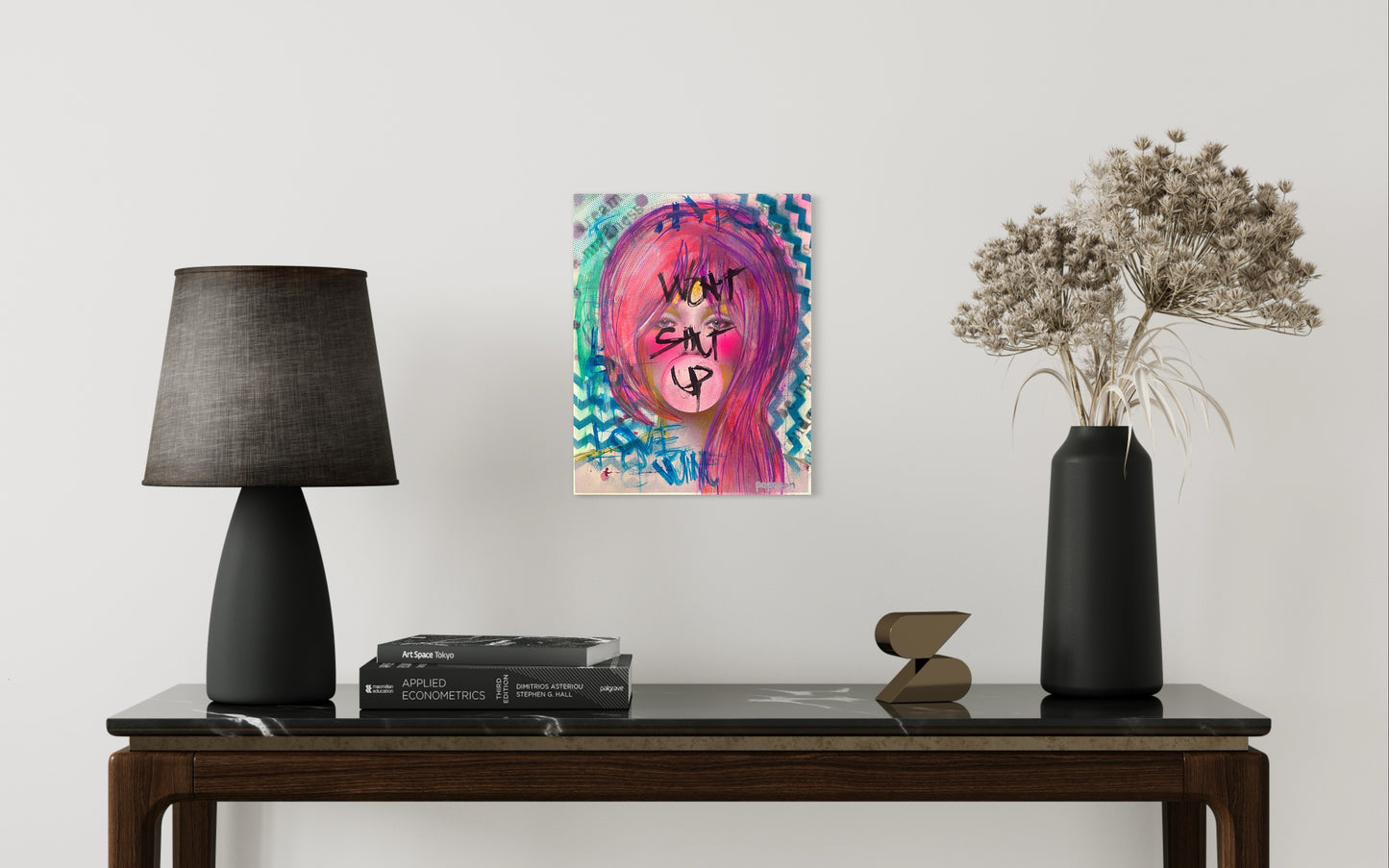 Won’t shut up — Mixed media on paper by Papayon