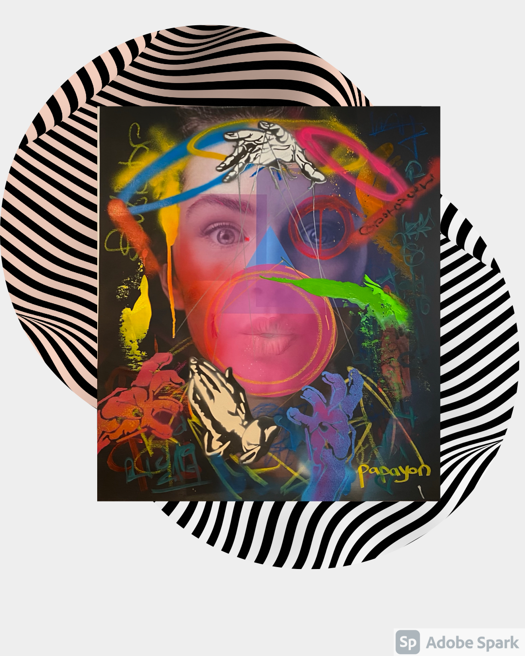 Praying hands — on canvas by Papayon