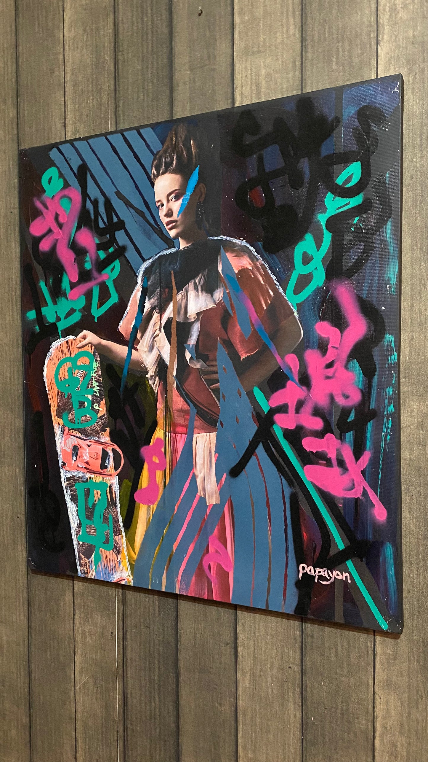 Vail Badass — Mixed media on canvas by Papayon