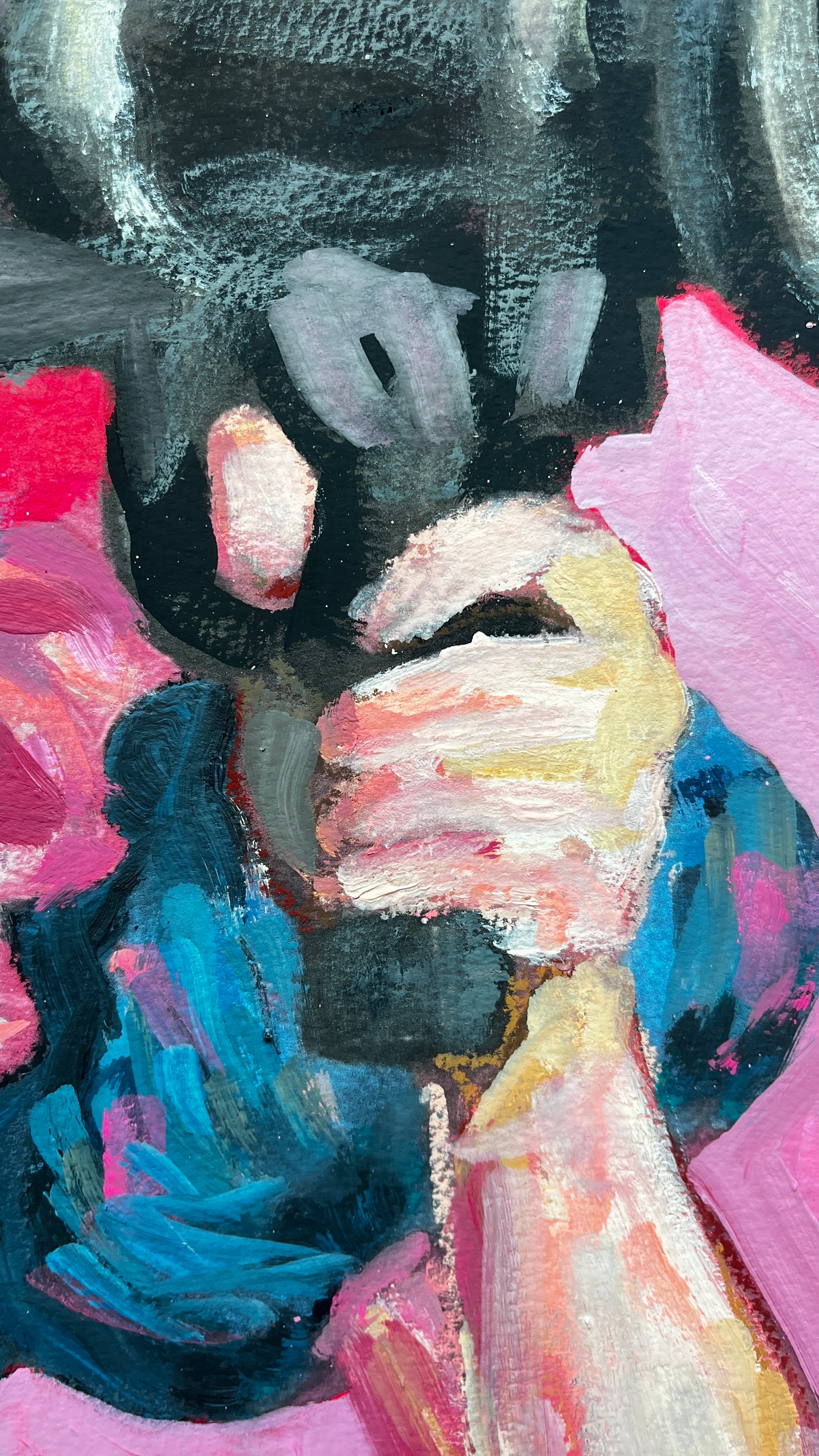 Let The Eat War — Original Artwork by Papayon - Oil Mixed media on Cotton Paper