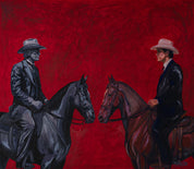 Before Either One Spoke — Original artwork by Papayon | Oil on canvas 2026