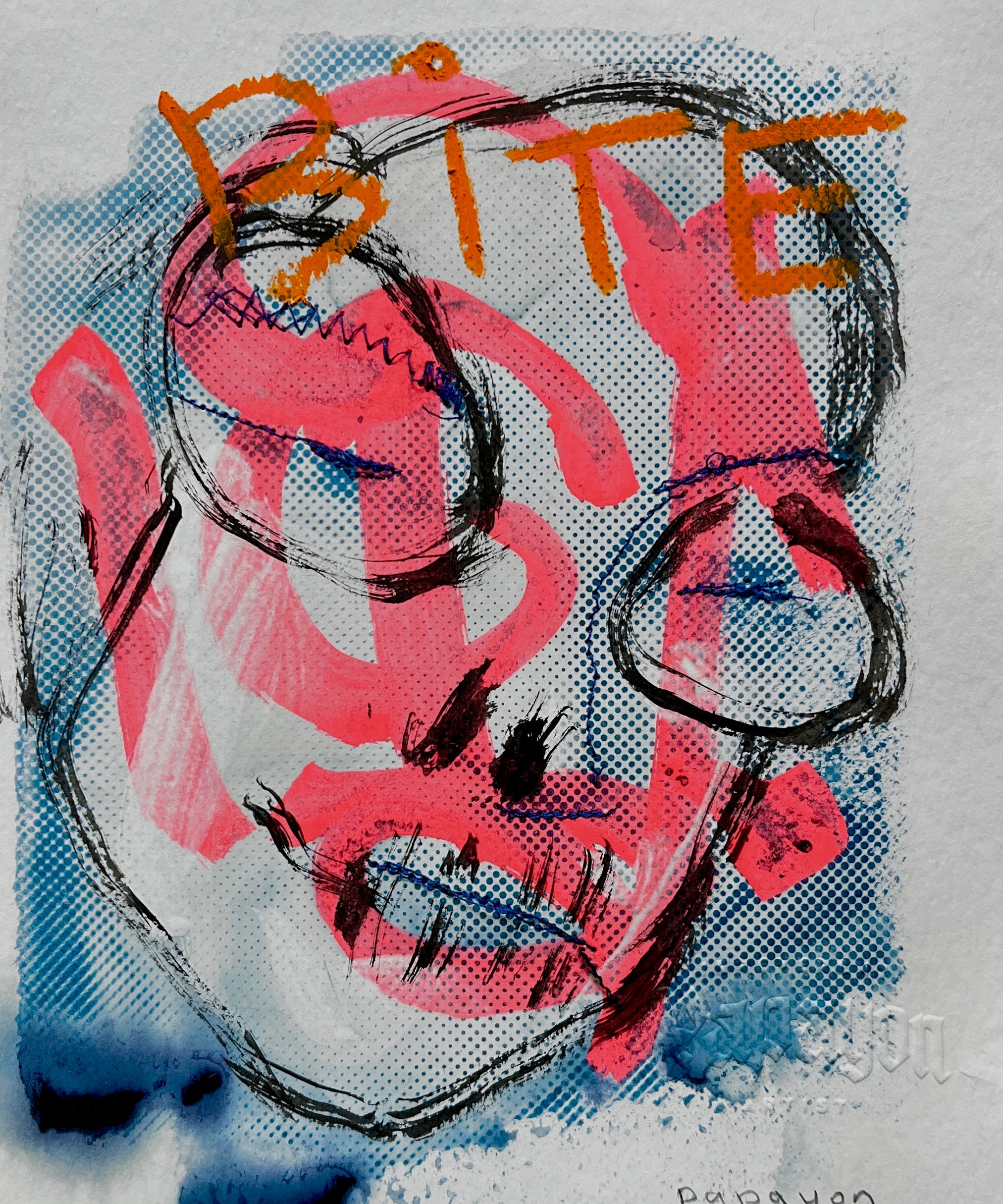 Cyanotype on paper painting by Papayon