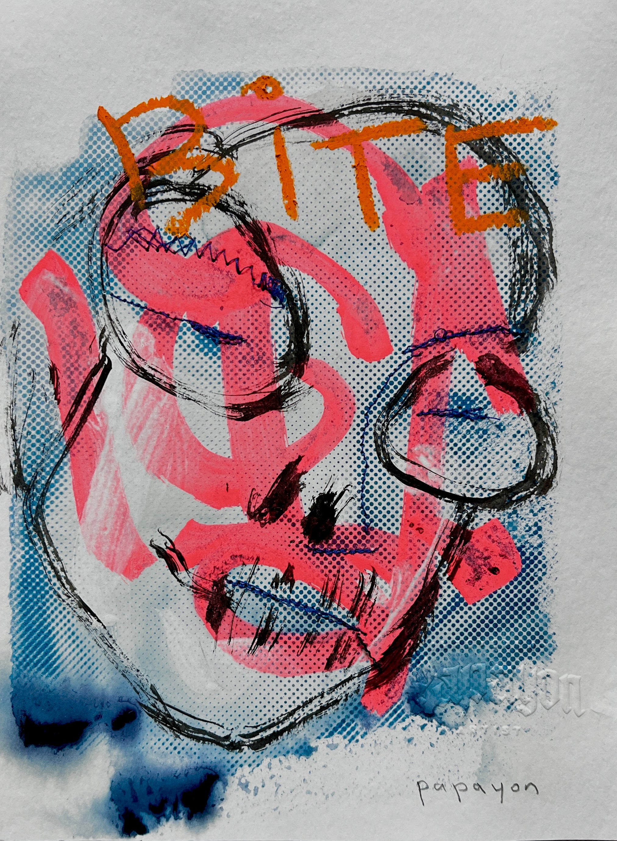 Cyanotype on paper painting by Papayon
