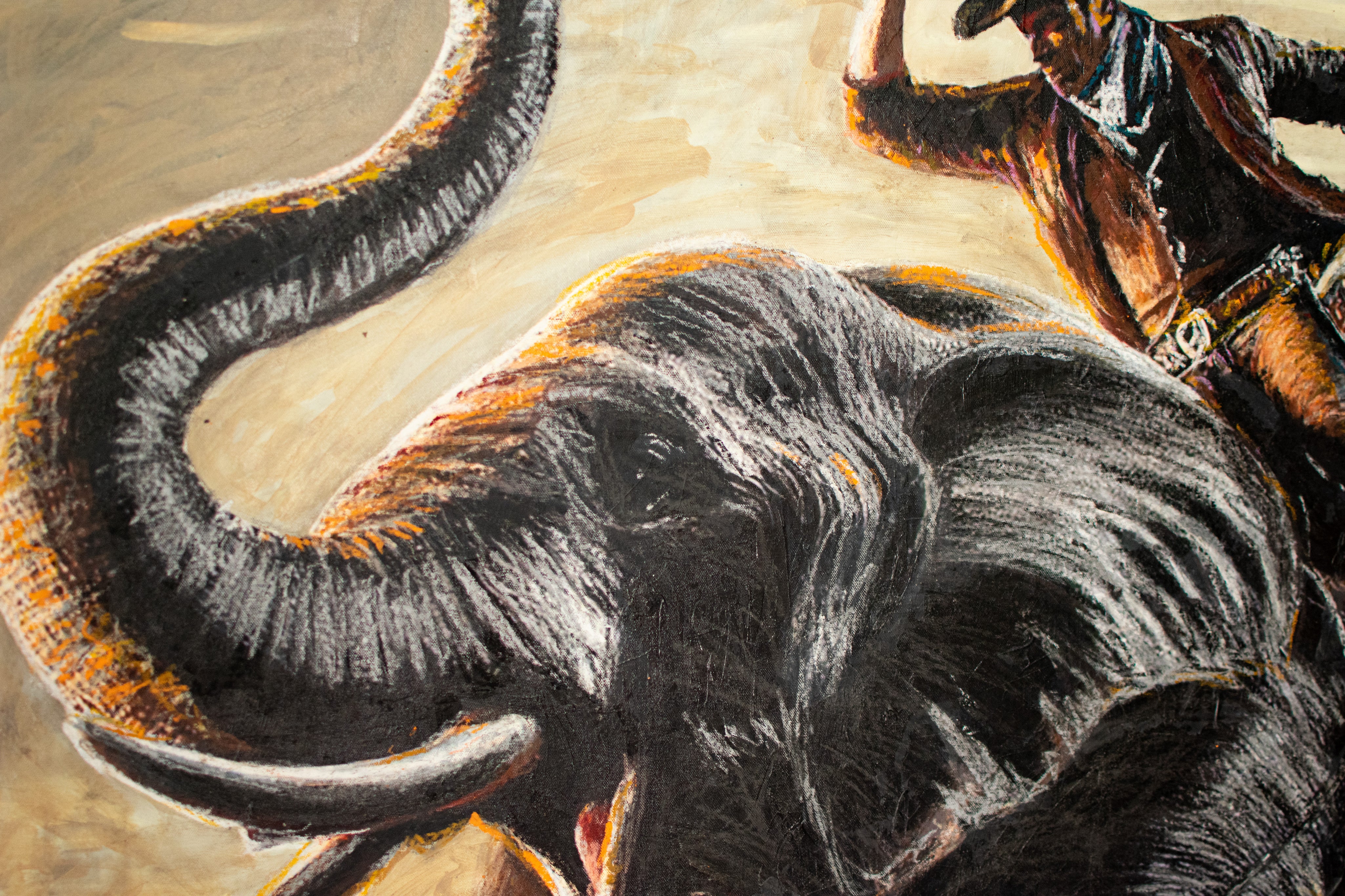 Charge — Original artwork by Papayon – Mixed media on canvas