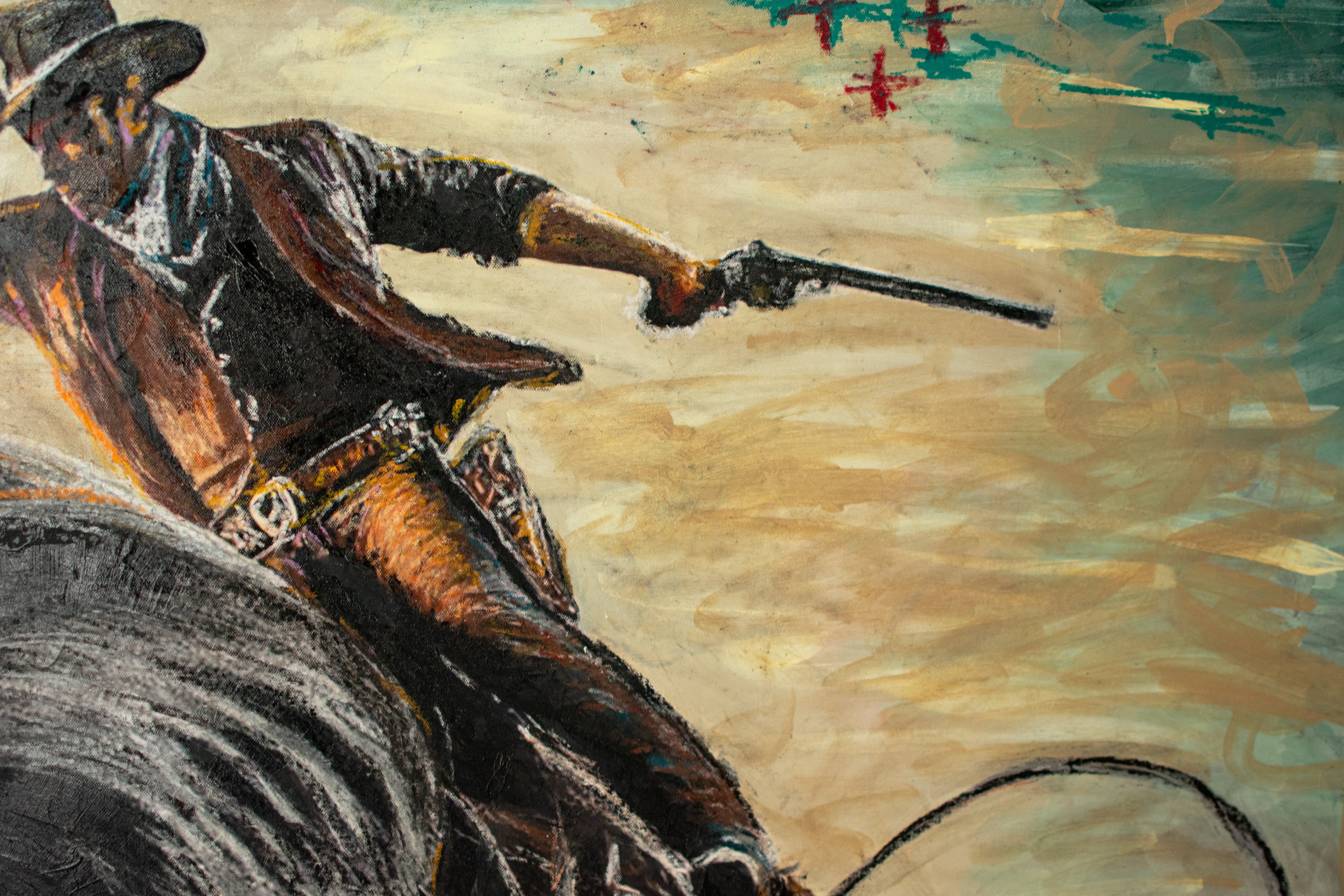 Charge — Original artwork by Papayon – Mixed media on canvas