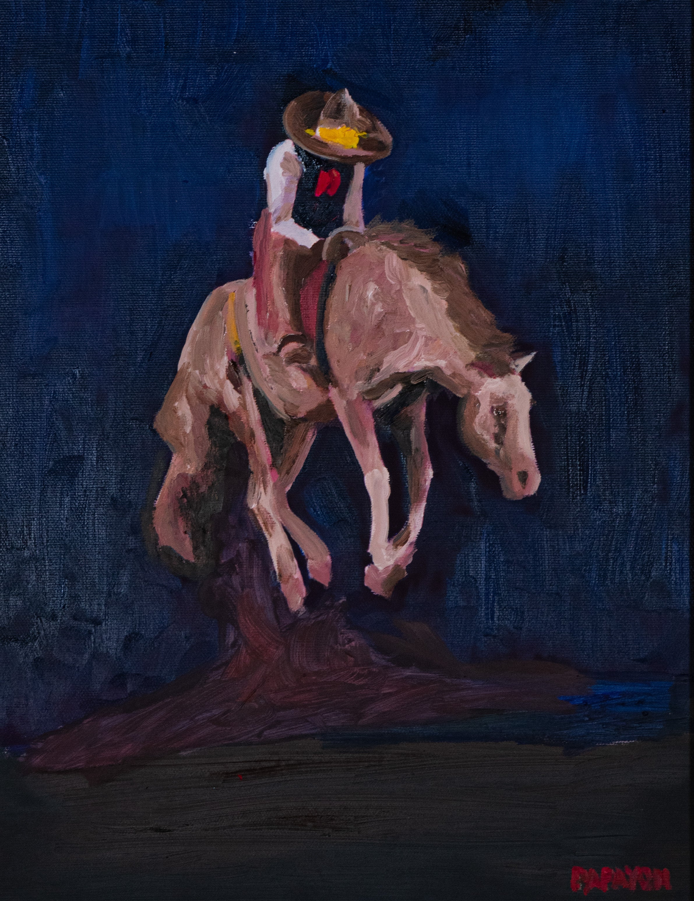 Charro — Original Artwork by Papayon | Oil on canvas board, 2026