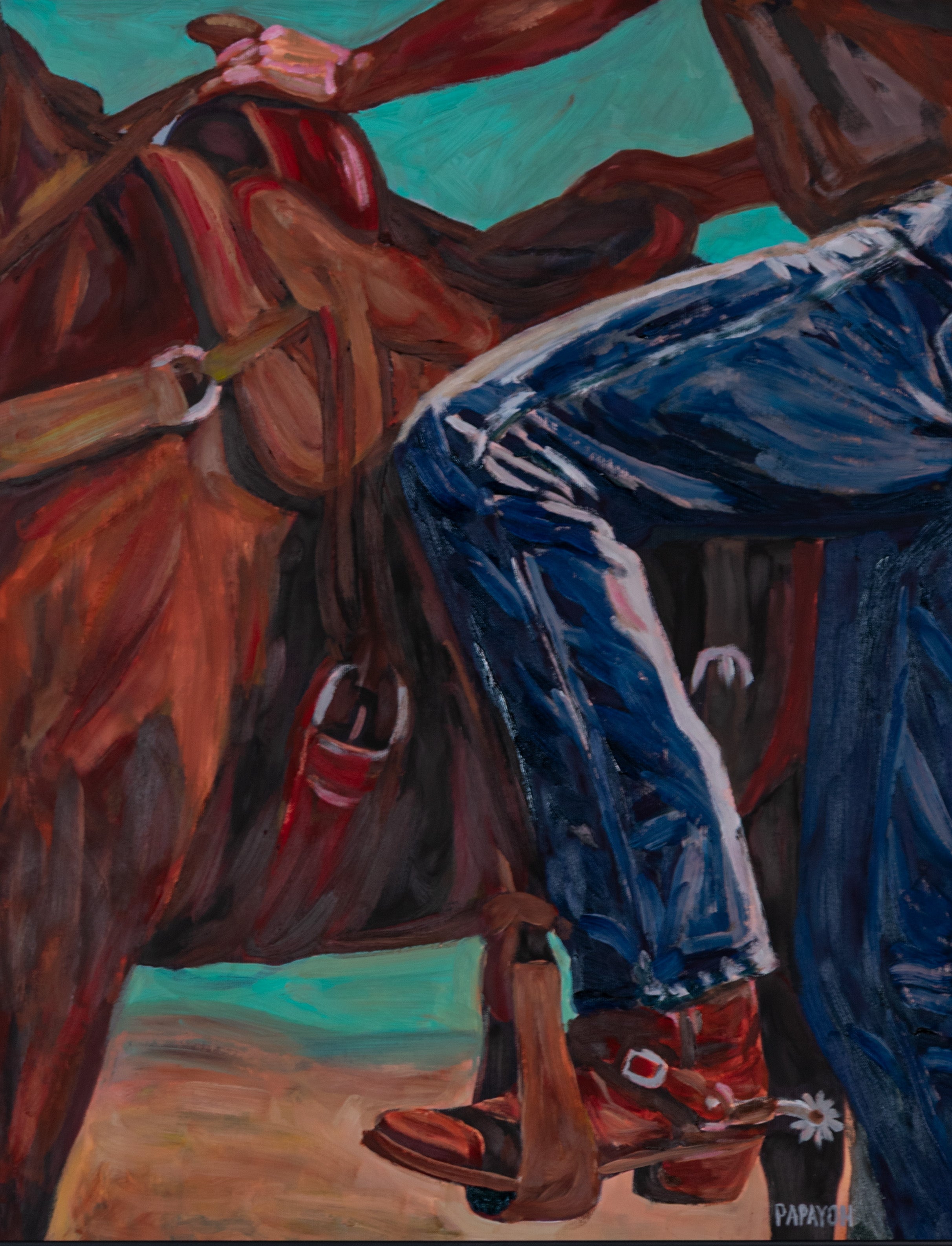 Courtesy Before Violence — Original Artwork by Papayon | Oil on Canvas 2026