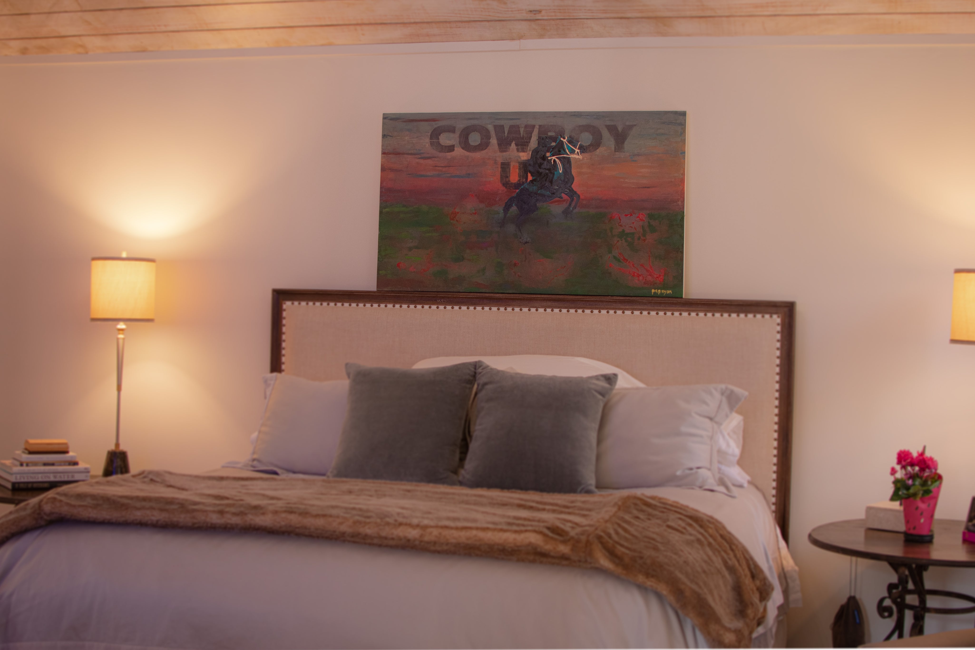 Cowboy Up— Papayon | Mixed Media ink and oil on canvas 2025