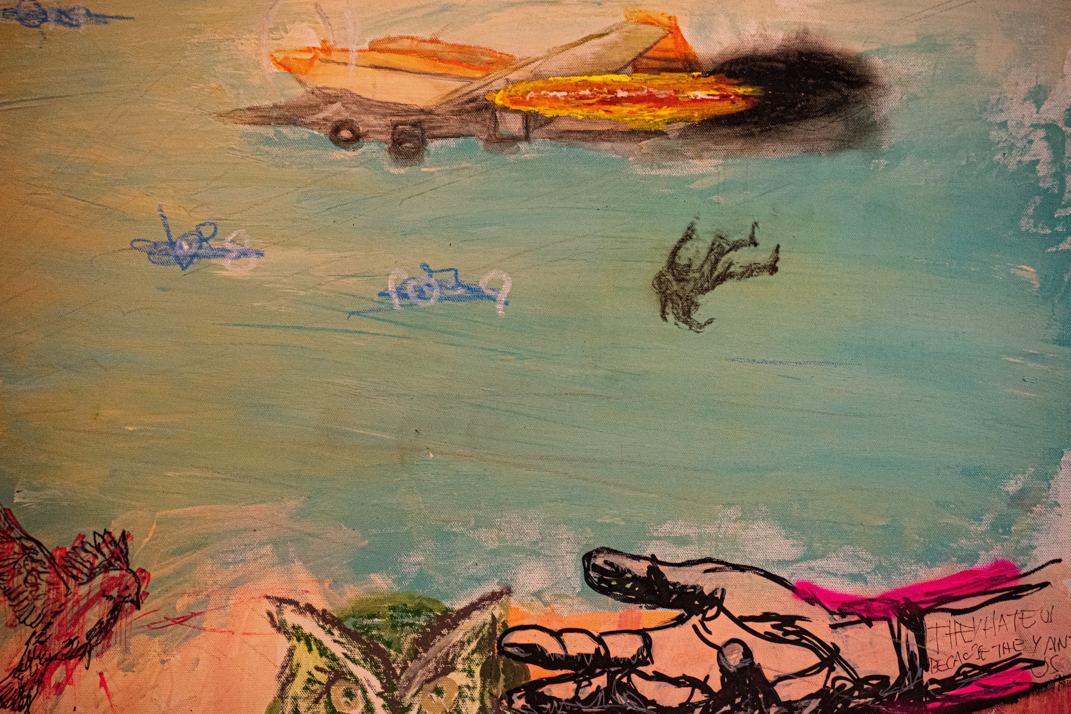 Danger is Lurking — Mixed media on canvas by Papayon