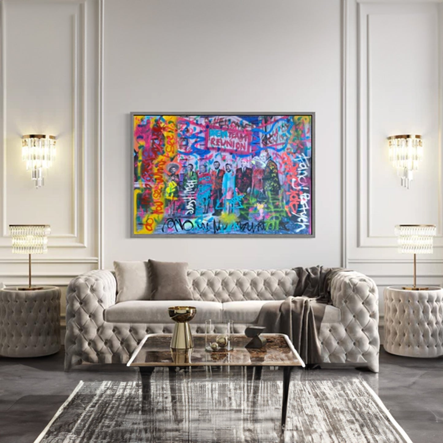 Dream team Reunion — Mixed media on canvas by Papayon