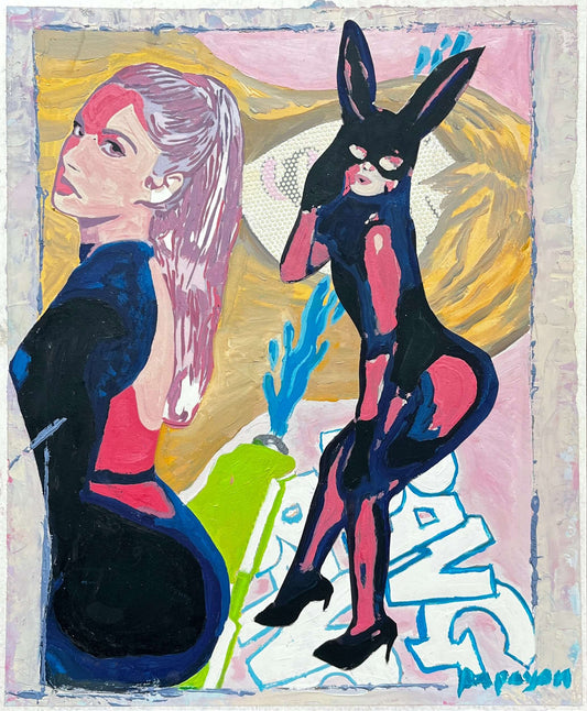Oil on paper by Papayon
