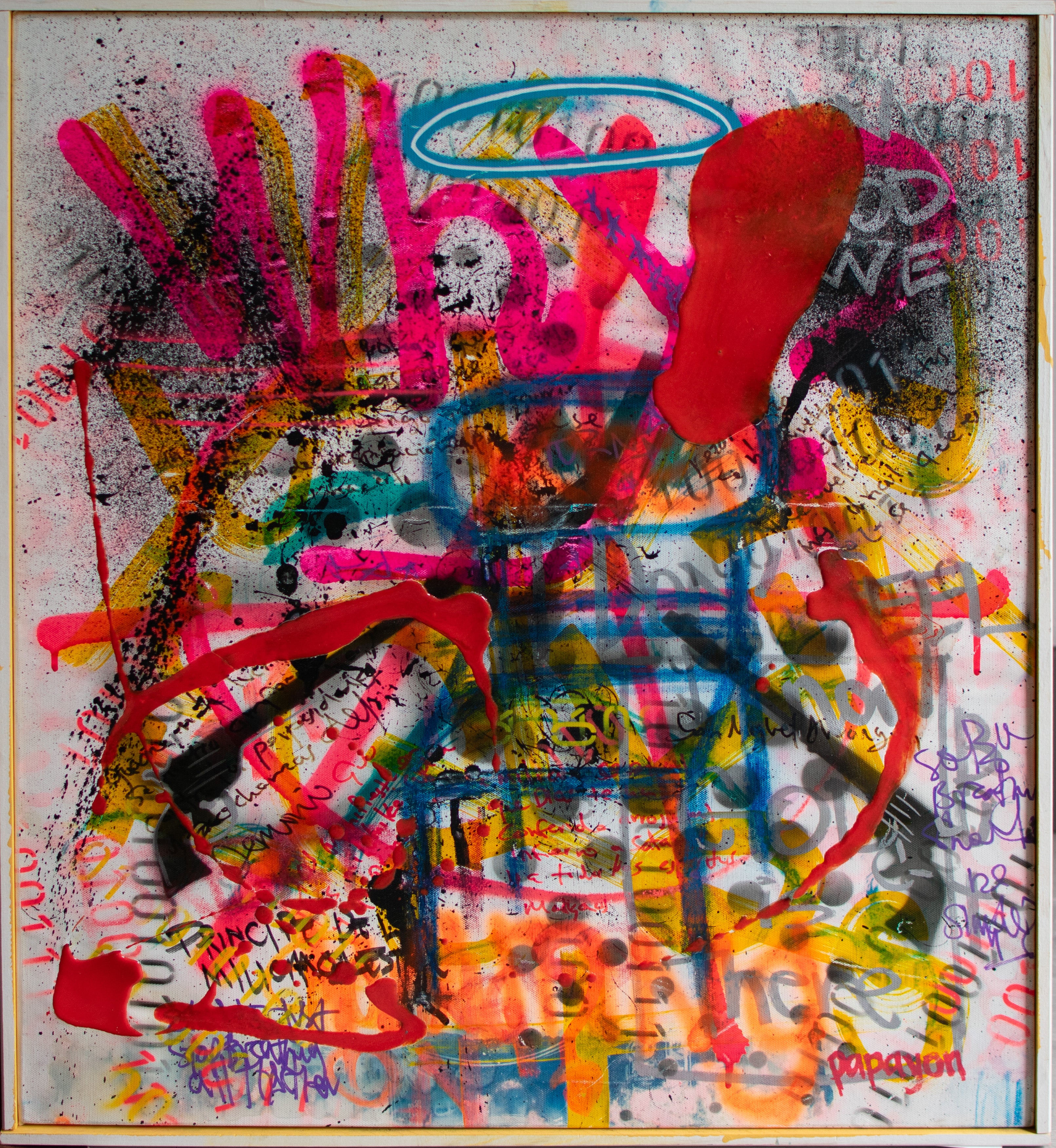 Mixed media on canvas by Papayon