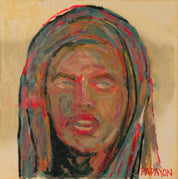 Exposed — Original artwork by Papayon | Oil and encaustic on canvas 2025