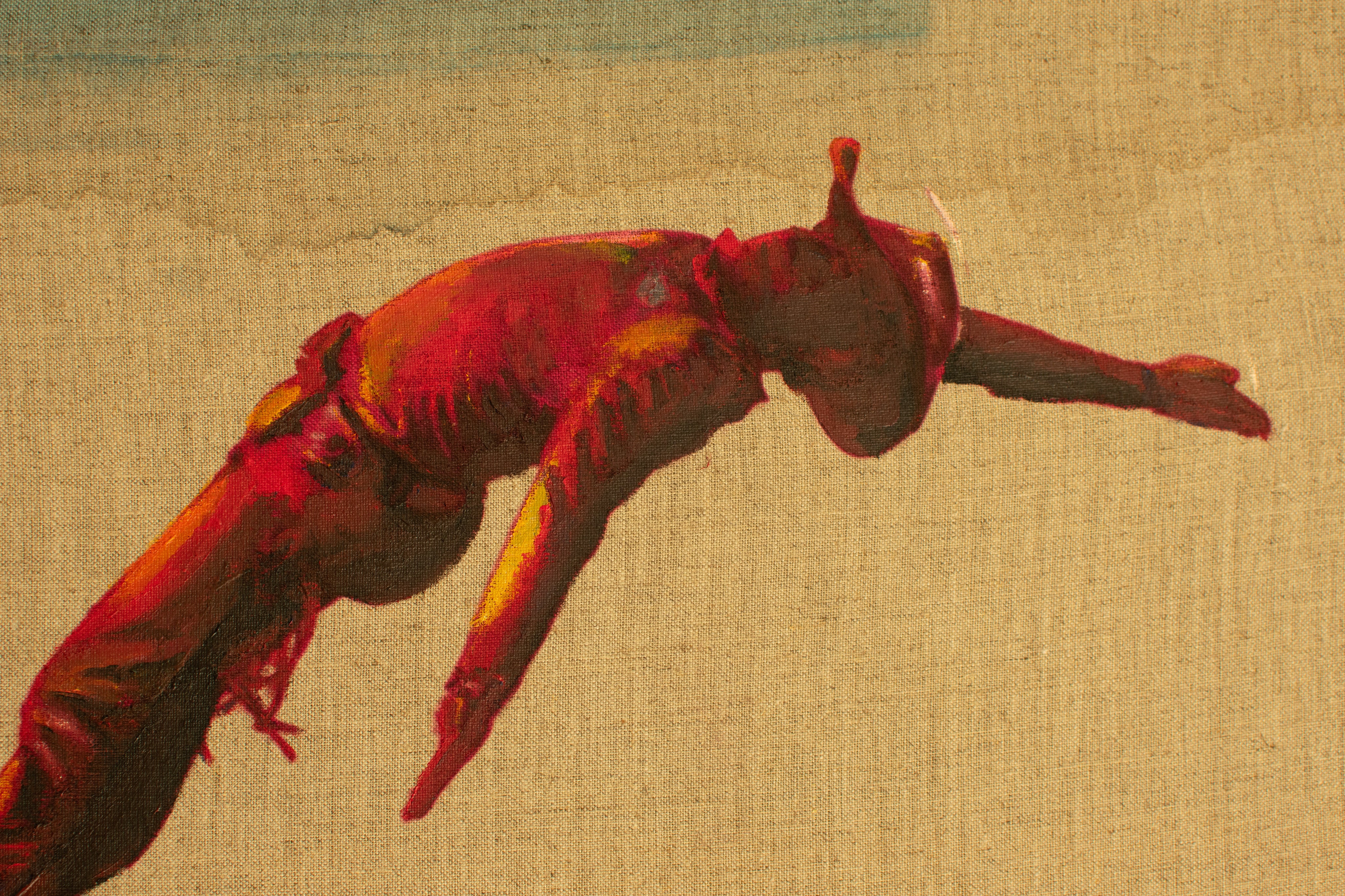 Falling with Style — Original Artwork by Papayon - Mixed media on raw linen