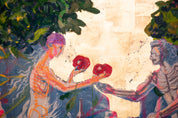 Forbidden — Original Artwork by Papayon - Mixed media cyanotype on canvas