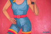 Glamour as Armor — Original artwork by Papayon - Mixed media oil on canvas