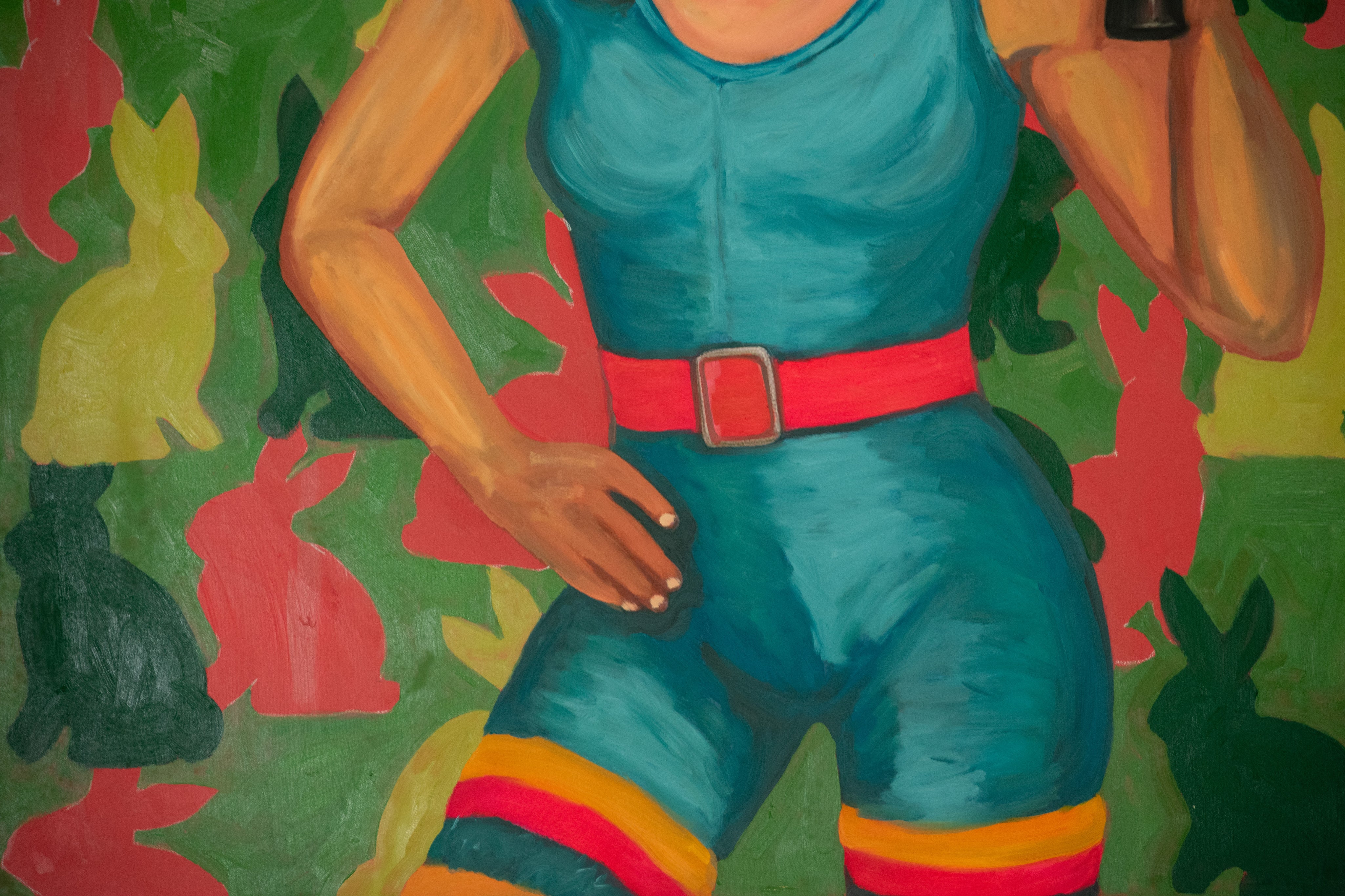 Glamour as Armor — Original artwork by Papayon - Mixed media oil on canvas