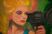 Glamour as Armor — Original artwork by Papayon - Mixed media oil on canvas
