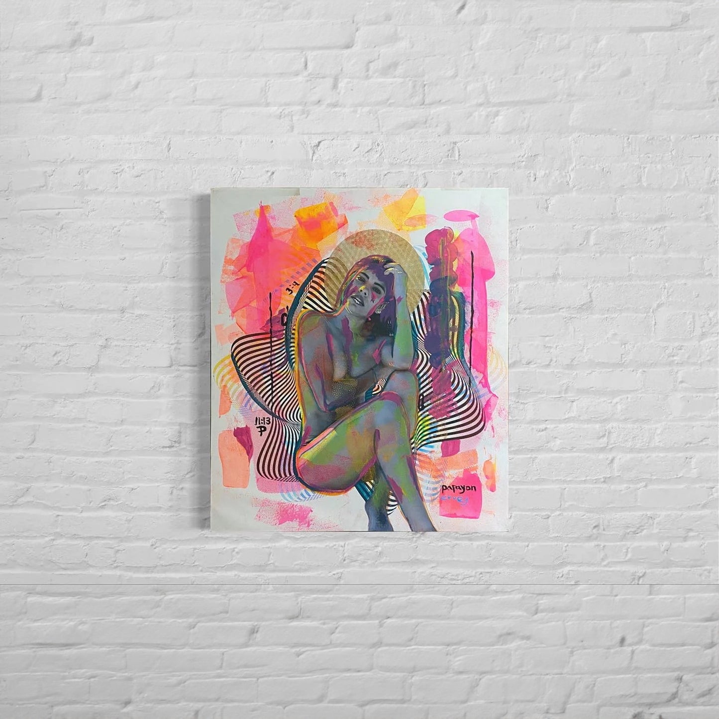 Glowing Confidence — Mixed media on canvas by Papayon
