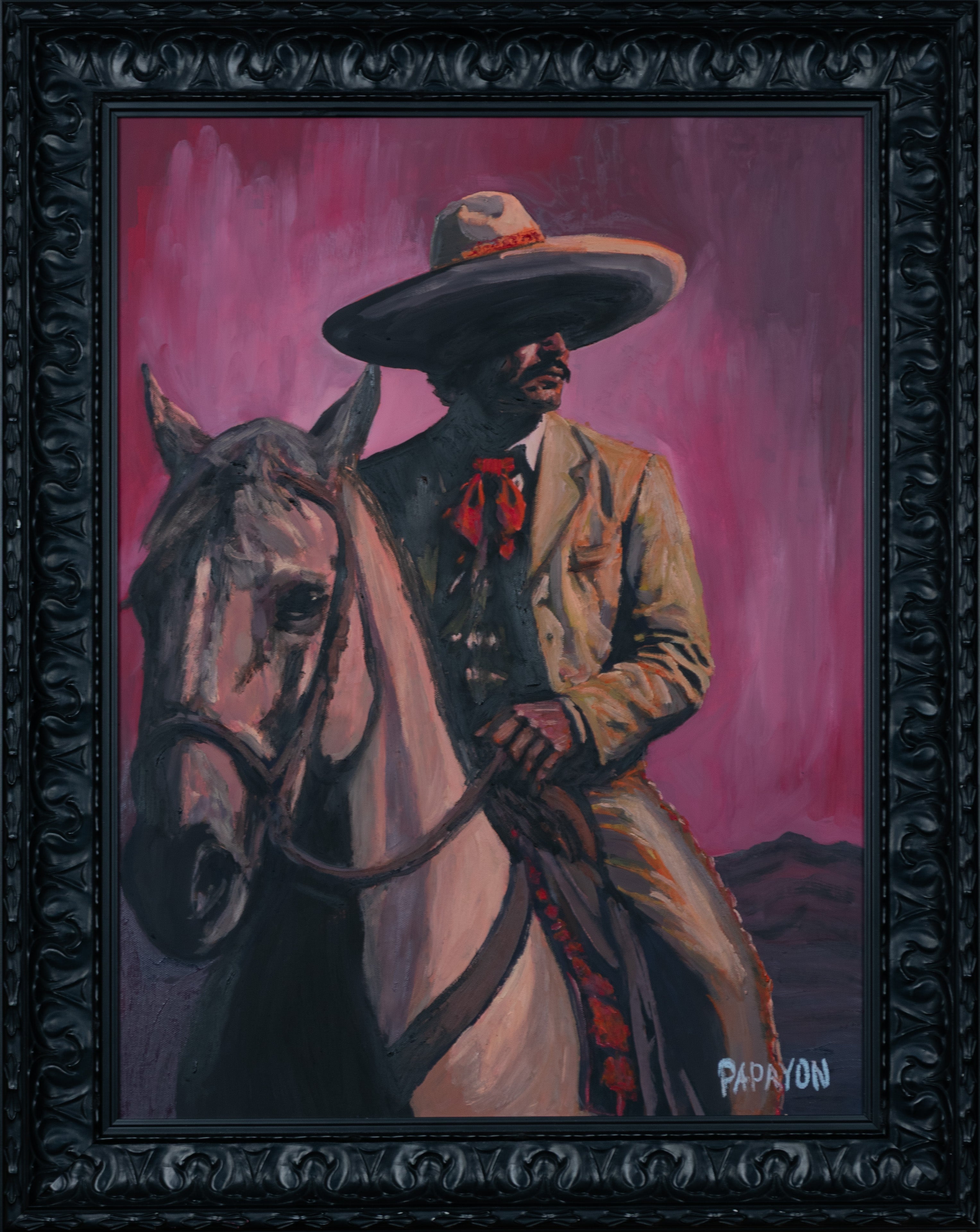 Half in Shadow— Original Artwork by Papayon | Oil on canvas board, 2026