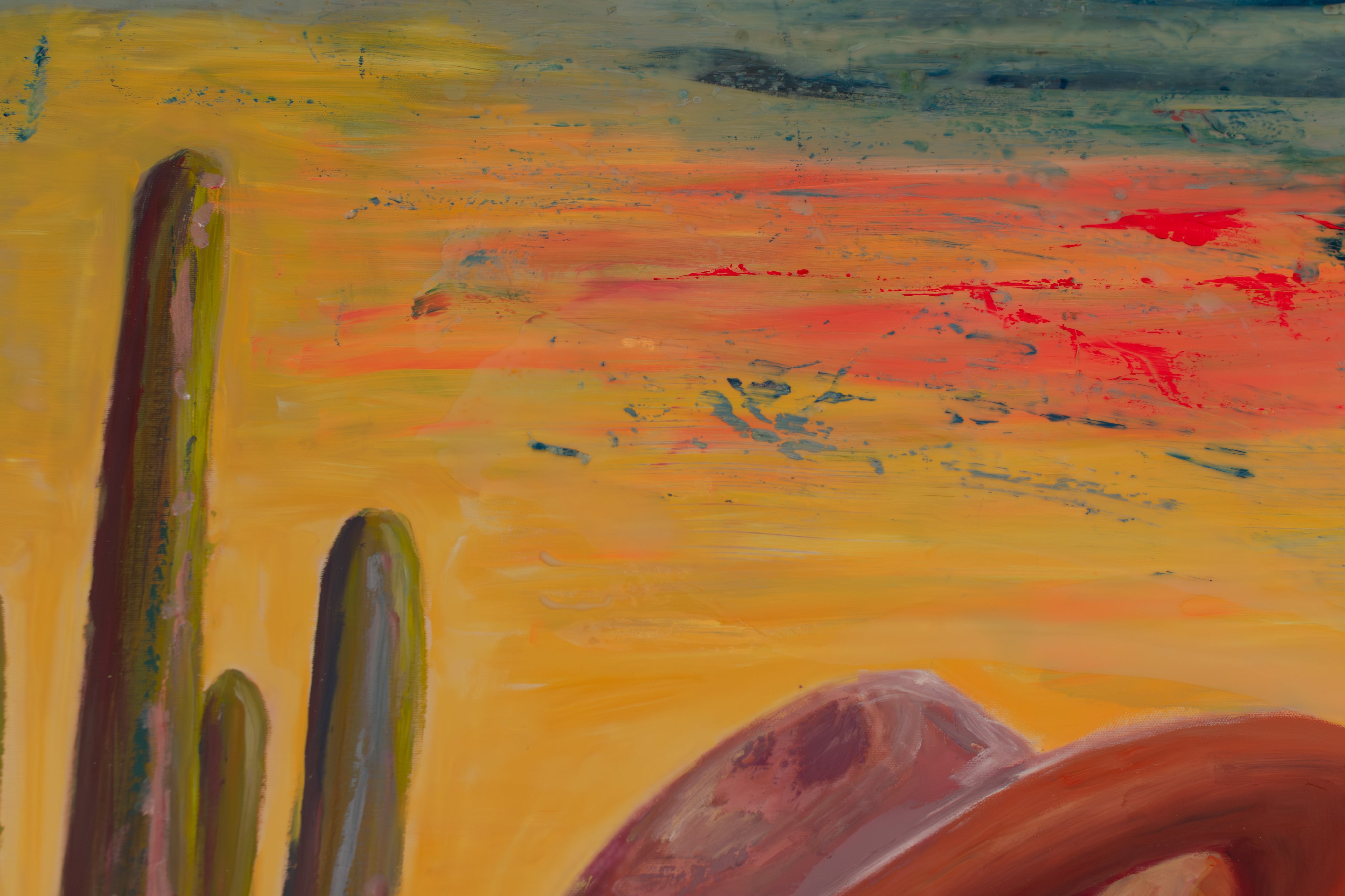 Here, For Now — Original Artwork by Papayon - Mixed media oil and encaustic on canvas