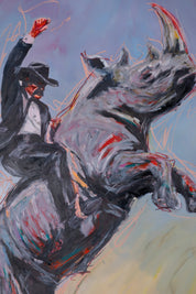 Hold Anyway — Original Artwork by Papayon | Mixed media oil on canvas 2026