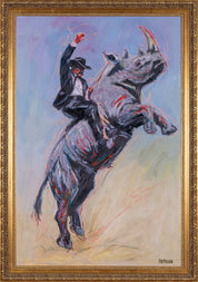 Hold Anyway — Original Artwork by Papayon | Mixed media oil on canvas 2026