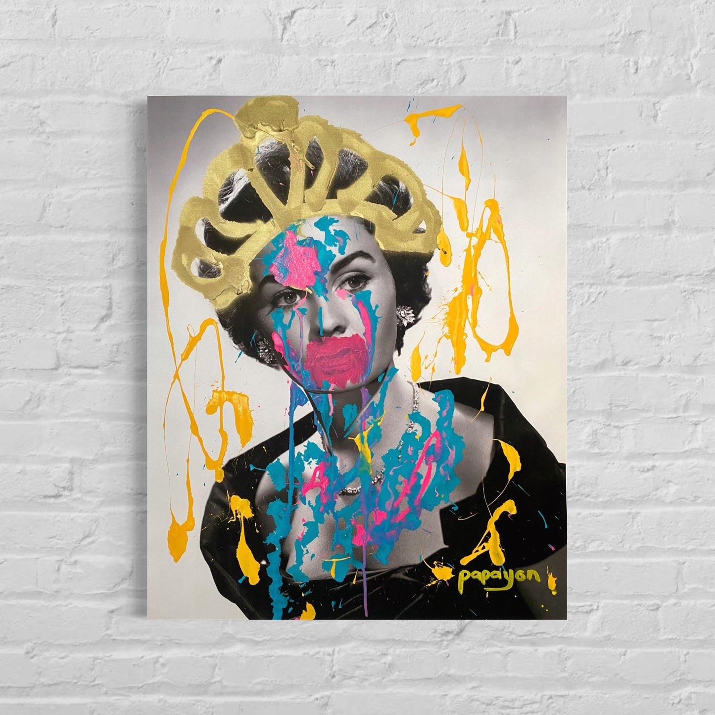 Overwhelming idealism — Mixed media on canvas by Papayon