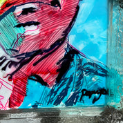 Shades of Inner Complexity: A Self-Portrait in Dual Contrast — Mixed media framed by Papayon