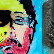 Shades of Inner Complexity: A Self-Portrait in Dual Contrast — Mixed media framed by Papayon
