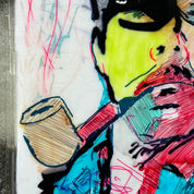 Shades of Inner Complexity: A Self-Portrait in Dual Contrast — Mixed media framed by Papayon